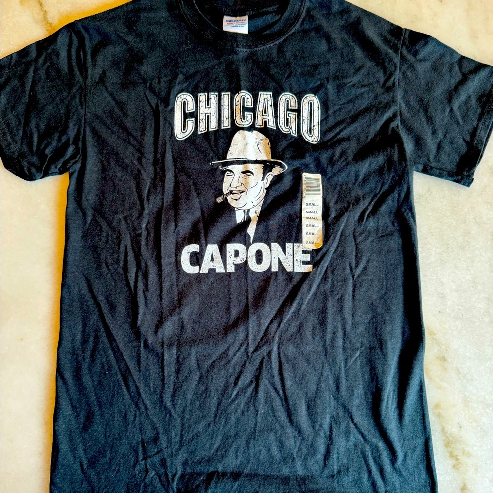 Gildan Black Chicago Capone Tee